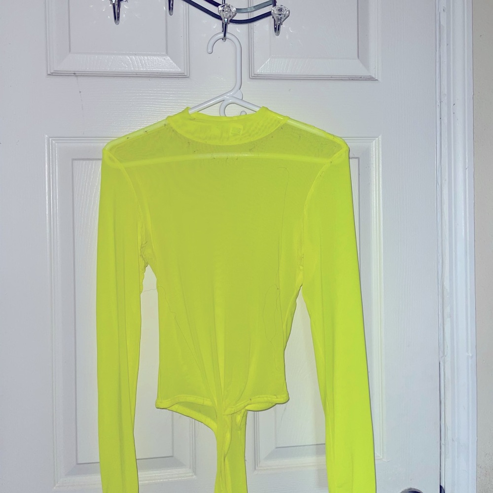 Small neon sheer body suit
